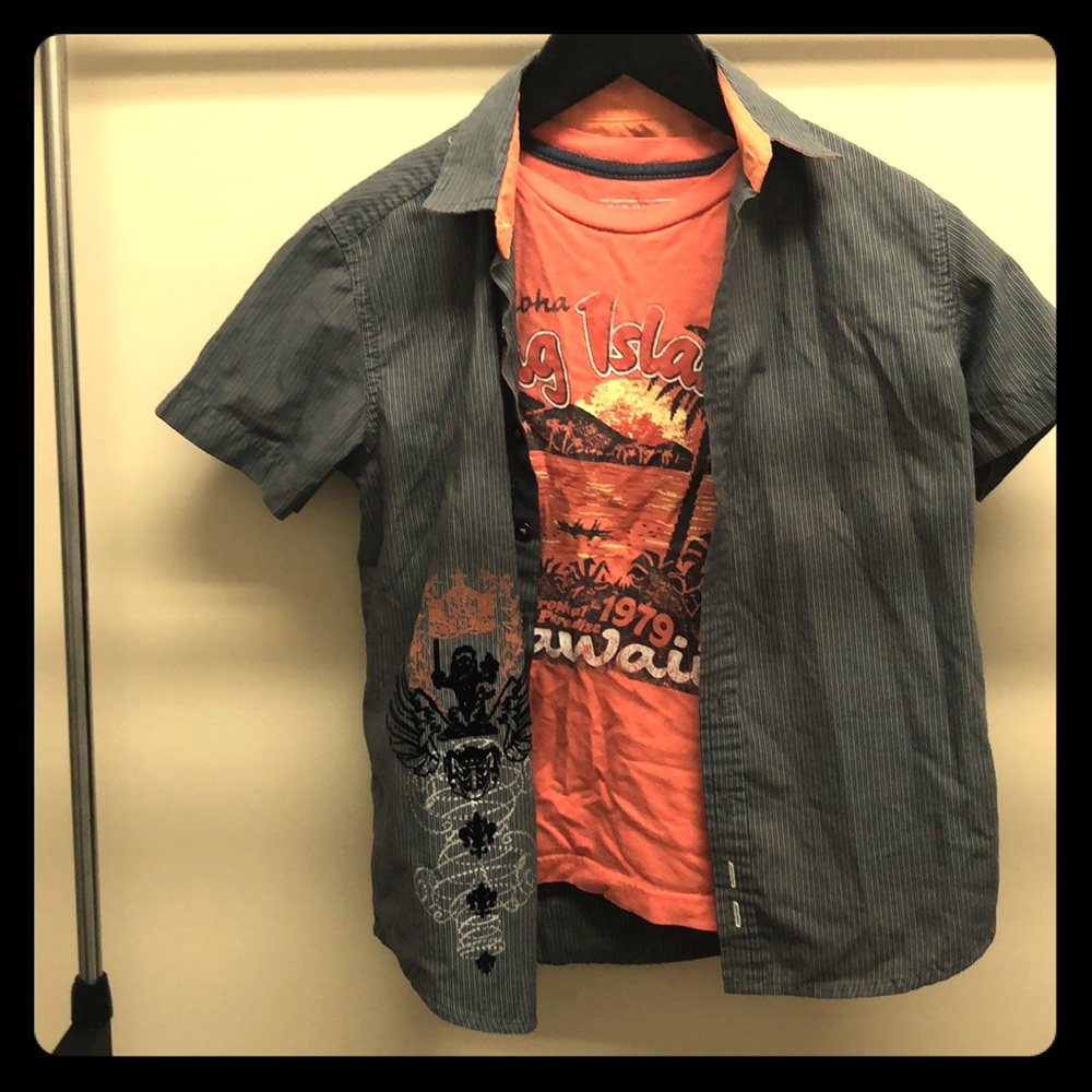 Boys size 8 shirt set